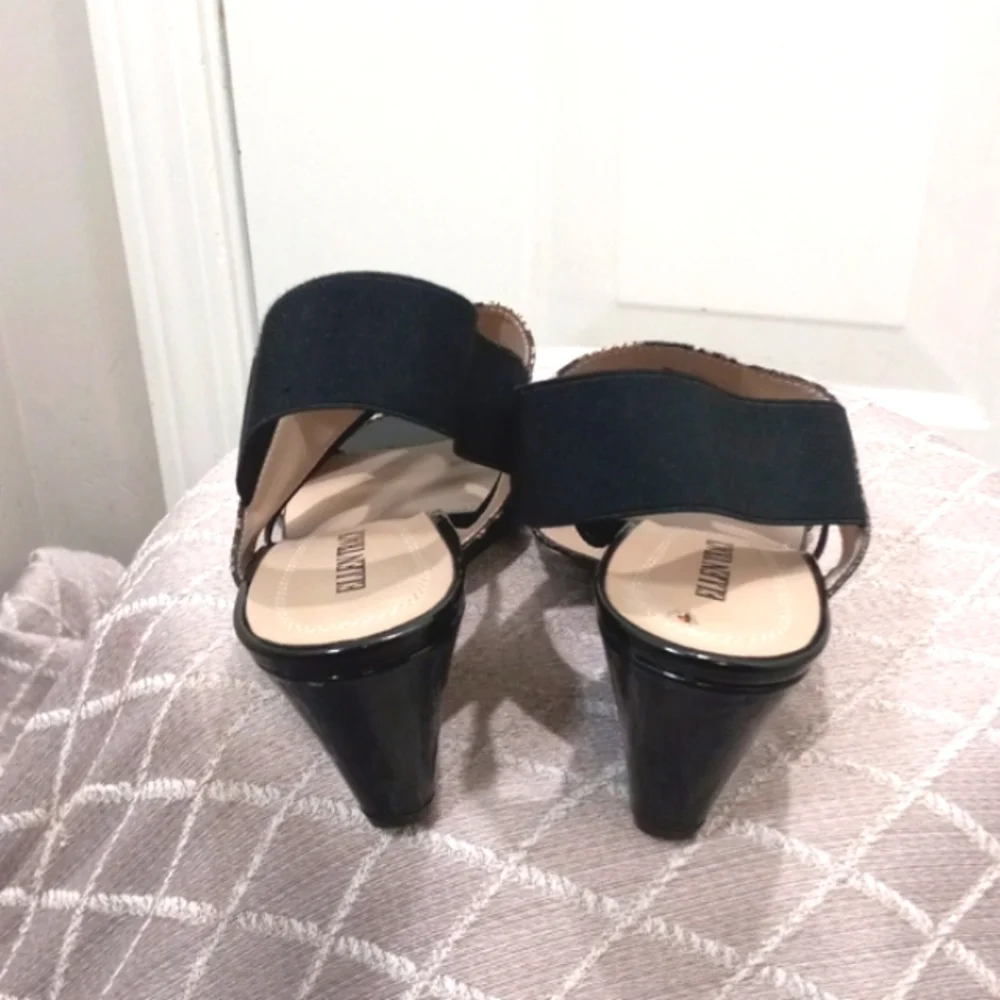 Ellen Tracy, Snake Skin open toe sandles Sz 9.5